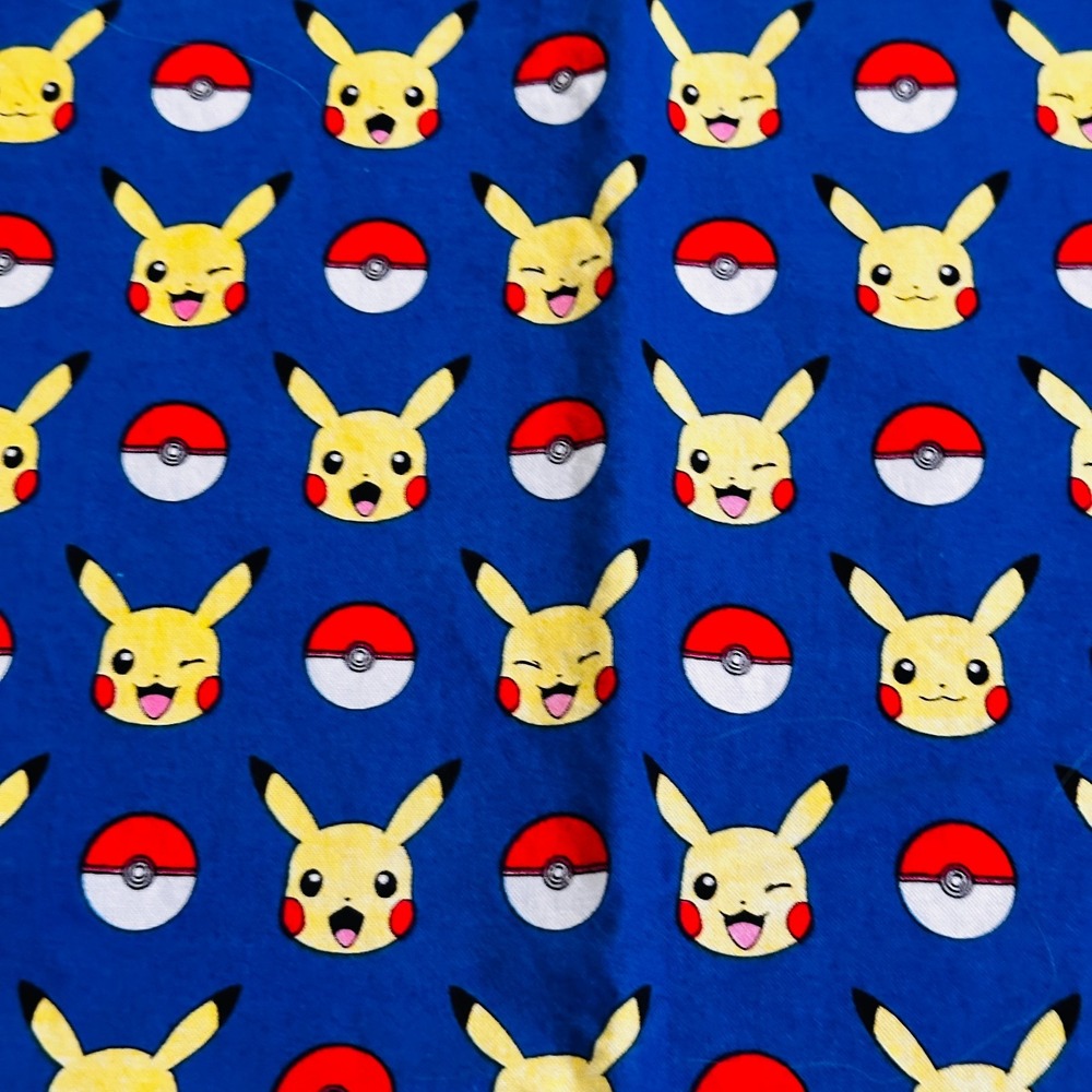 Pokémon Blue Cotton Fabric 2018 Robert Kaufman Nintendo #15113 2 Yards READ
